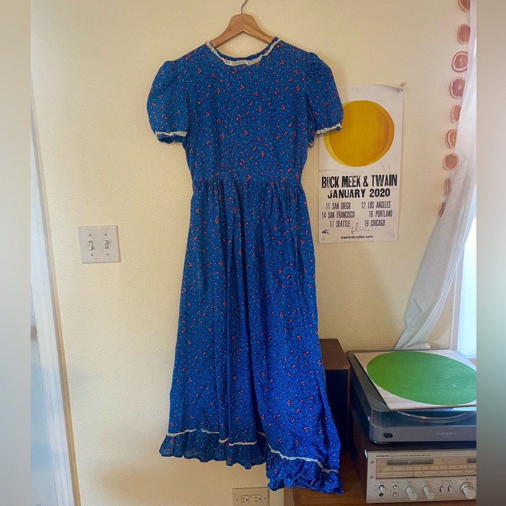 Vintage blue cotton dress